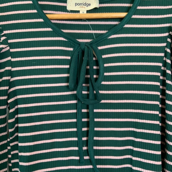 Anthropologie Porridge Puff-Sleeve Tie-Front Top - Picture 14 of 16